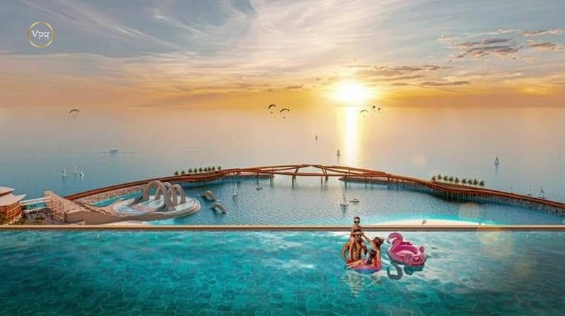 Hình ảnh Cầu "Hôn" Phú Quốc - Kiss Bridge nhìn từ căn hộ Hillside